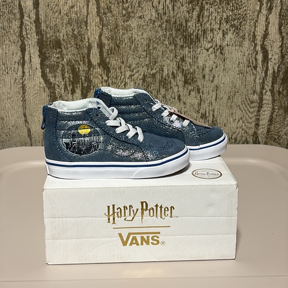 VANS Authentic x Harry Potter SK8-HI ZIP Blue Glitter Kids VN0A4BV1V3R - Picture 4 of 7